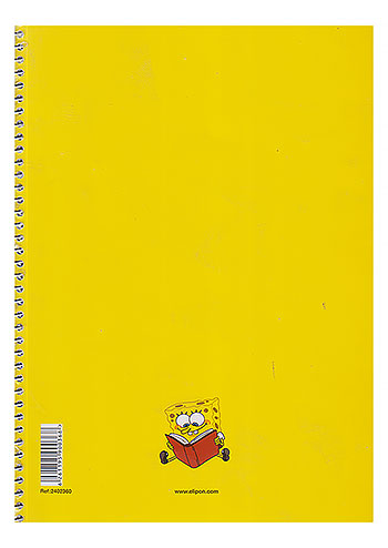 دفتر 100 برگ تک خط وزیری سیمی کارتونی مجلد الیپون 2402360