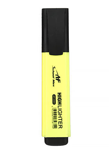 هایلایتر اسکول مکس زرد مدل AF2040 ماژیک علامتگذاری 