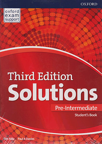 سولوشن Solutions 3rd Pre Intermediate SB+WB+DVD