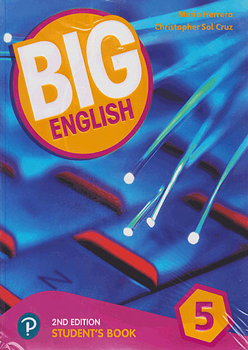 بیگ اینگلیش 5 Big English 2nd 5 SB+WB+CD+DVD Glossy Papers