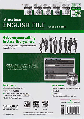جنگل امریکن اینگلیش فایل 5 American English File 2nd 5 SB+WB+2CD+DVD